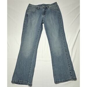 Aura by Wrangler Women's Straight Leg Blue Denim Jeans - Size 10 (31x29)